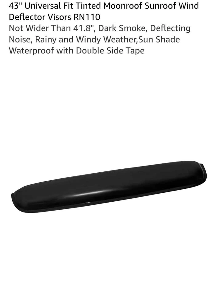 43" Universal Fit Tinted Moonroof Sunroof Wind Deflector