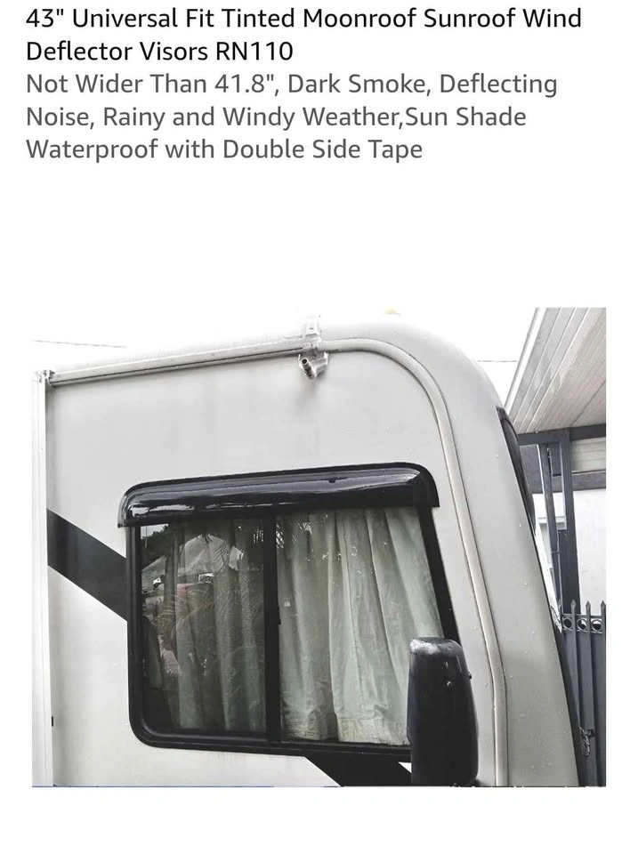 43" Universal Fit Tinted Moonroof Sunroof Wind Deflector - photo 4