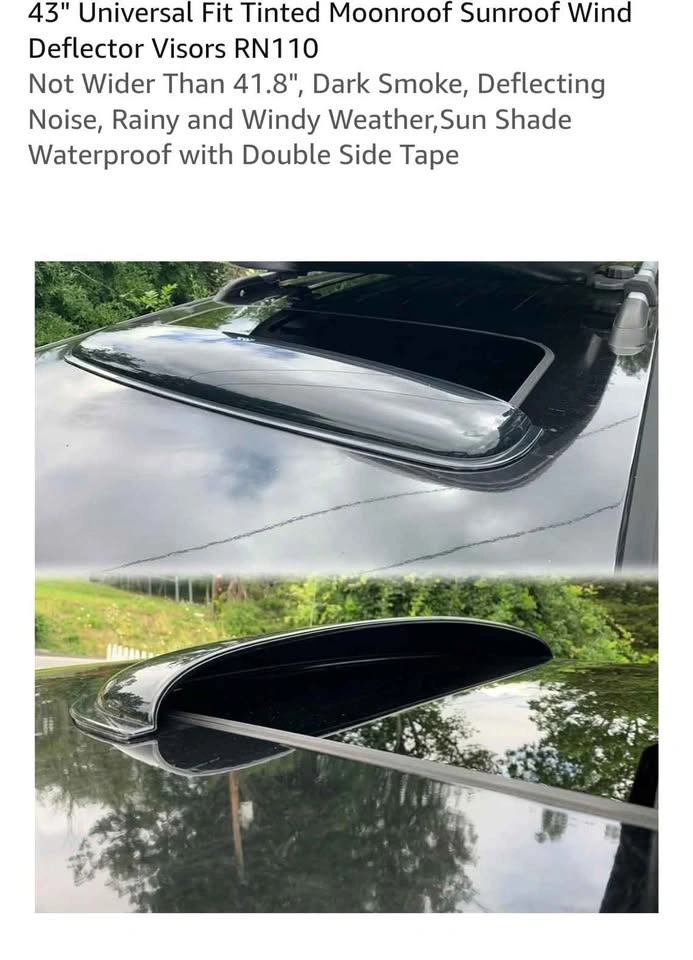 43" Universal Fit Tinted Moonroof Sunroof Wind Deflector - photo 5