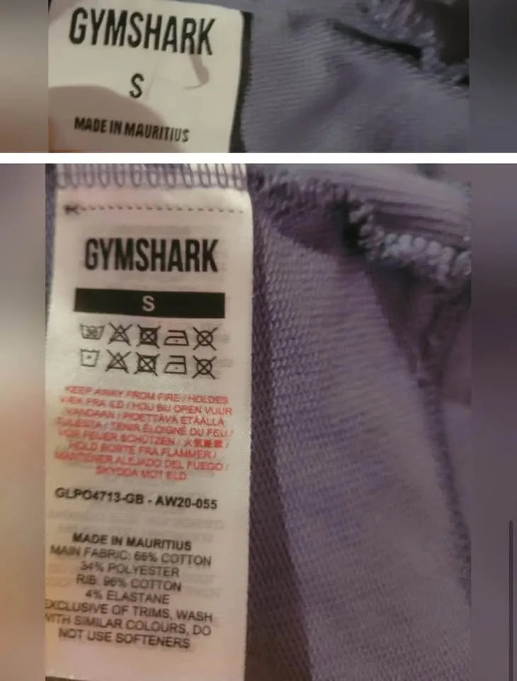 Gymshark cropped top Small purple sportswear image indicator(6)
