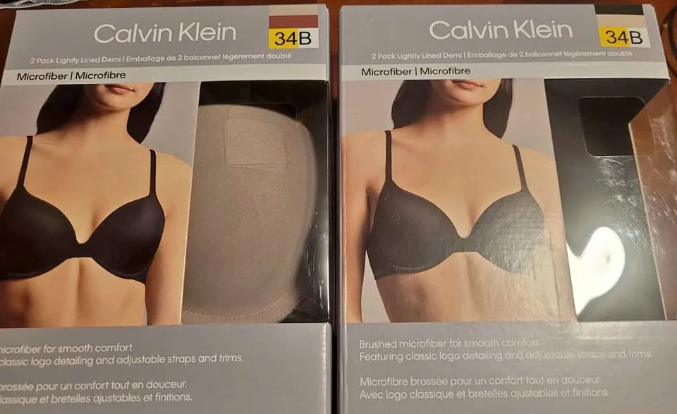 4 Bras Calvin Klein Black Lightly Lined Demi Bra 2-Pack X 2 thumbnail