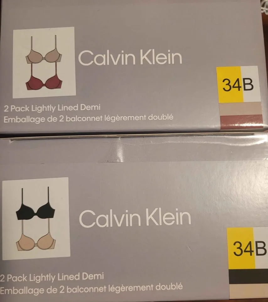 4 Bras Calvin Klein Black Lightly Lined Demi Bra 2-Pack X 2 image indicator(2)