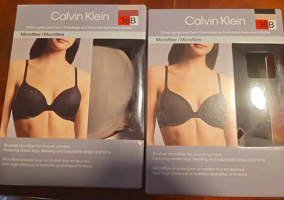 4 Bras Calvin Klein Black Lightly Lined Demi Bra 2-Pack X 2 thumbnail