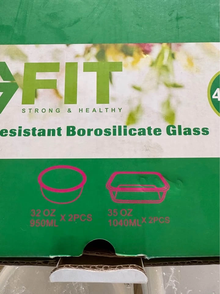 New - Fit Heat Resistant Borosilicate Glass 4pcs - photo 3
