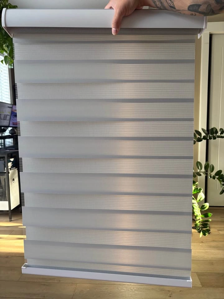 New - Cordless Zebra Blinds Light Grey - photo 2