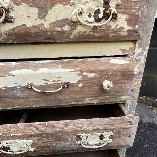 Handmade Primitive Large Wood Tool Storage Box w/ Drawers - photo 4