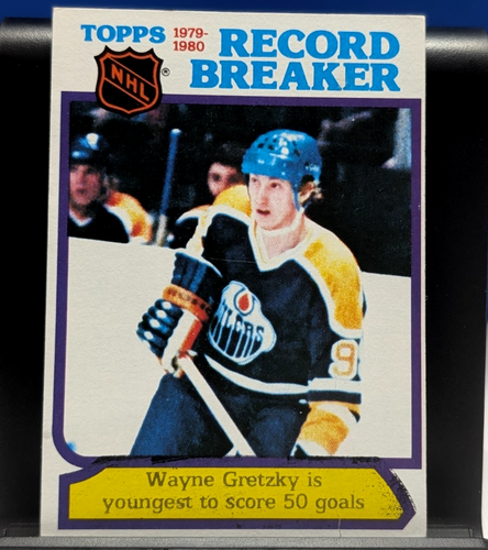 Wayne Gretzky 1980-81 Topps Record Breaker #3 Scratched Oilers
