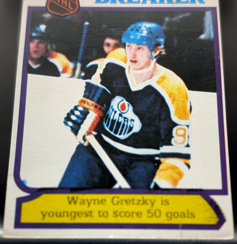 Wayne Gretzky 1980-81 Topps Record Breaker #3 Scratched Oilers - photo 3