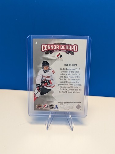 Connor Bedard 2023-24 Upper Deck Collection Highlights #4 Rookie - photo 2