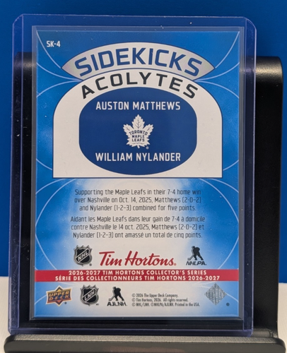 Auston Matthews William Nylander 2026-27 Tim Hortons Sidekicks S - photo 3