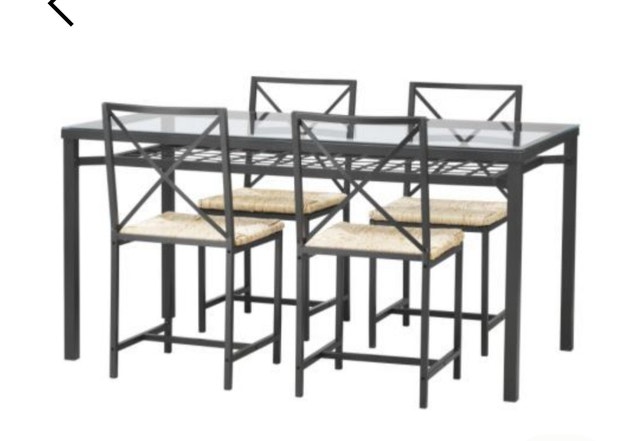 Ikea Granas Metal and Glass Dining Set