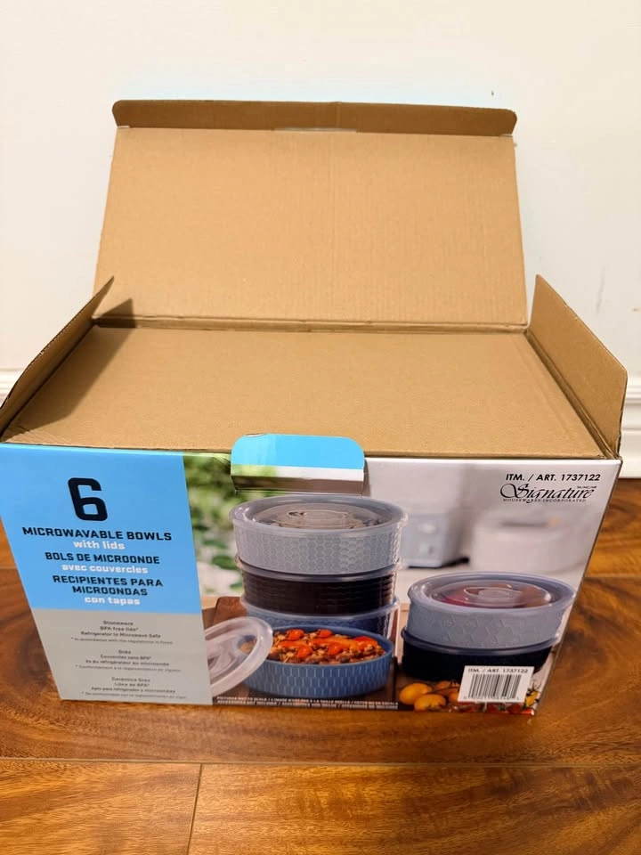 New (unopened) Signature Housewares 6-Piece Microwavable Bowls - photo 3