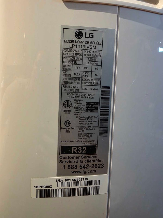LG 14,000 BTU Portable Air Conditioner - photo 2