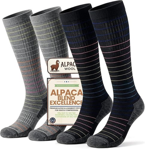Alpaca Compression Socks for Men & Women, 15-20 mmHg