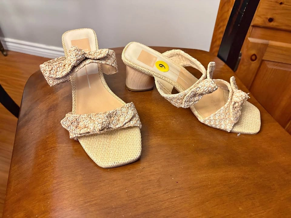 Dolce Vita Raffia Heeled Sandals