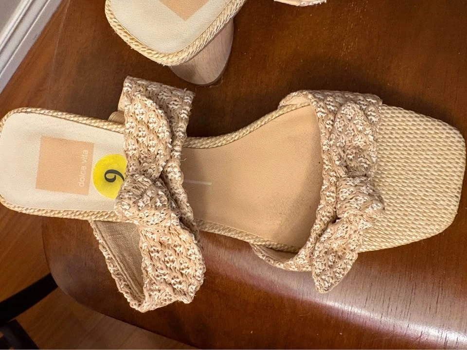 Dolce Vita Raffia Heeled Sandals - photo 2