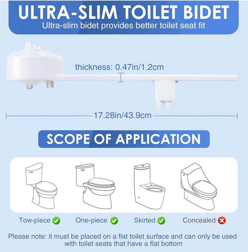 Bidet LIVING basics Ultra-Slim Toilet Bidet - photo 3