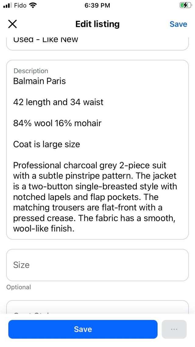 Balmain Paris Charcoal Pinstripe Suit - photo 4