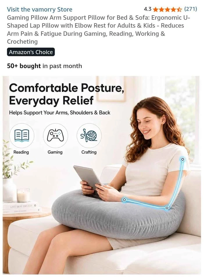 Vamorry Gaming & Reading Arm Support Pillow - photo 3