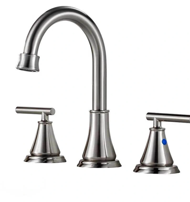 Brushed Nickel 8-Inch Widespread Bathroom Faucet