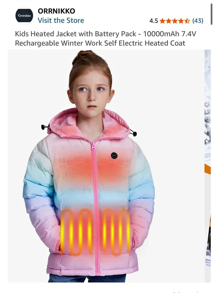 New! Kids Heated Jacket youth medium $75 Firm