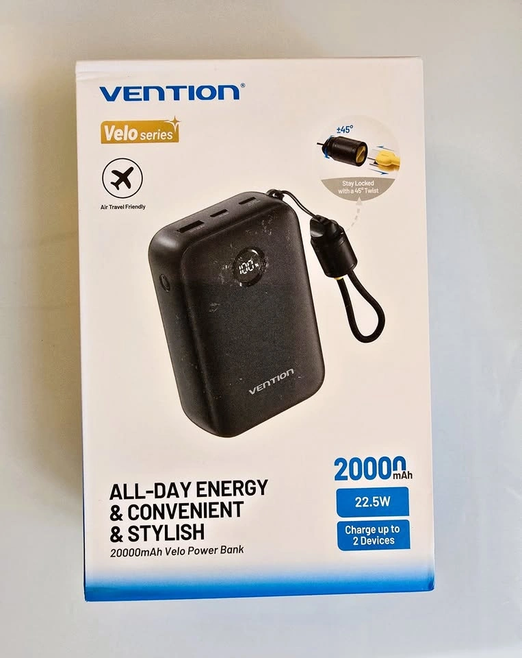 Vention 20000mah Power Bank Fast Charger - New