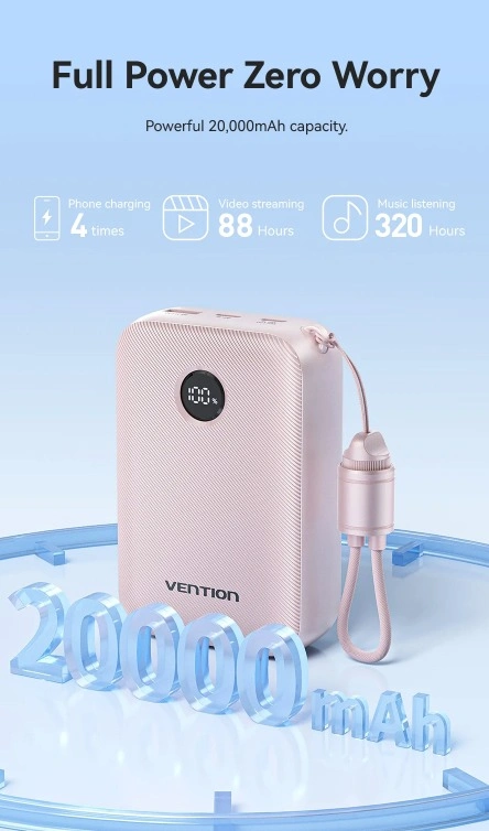 Vention 20000mah Power Bank Fast Charger - New - photo 3