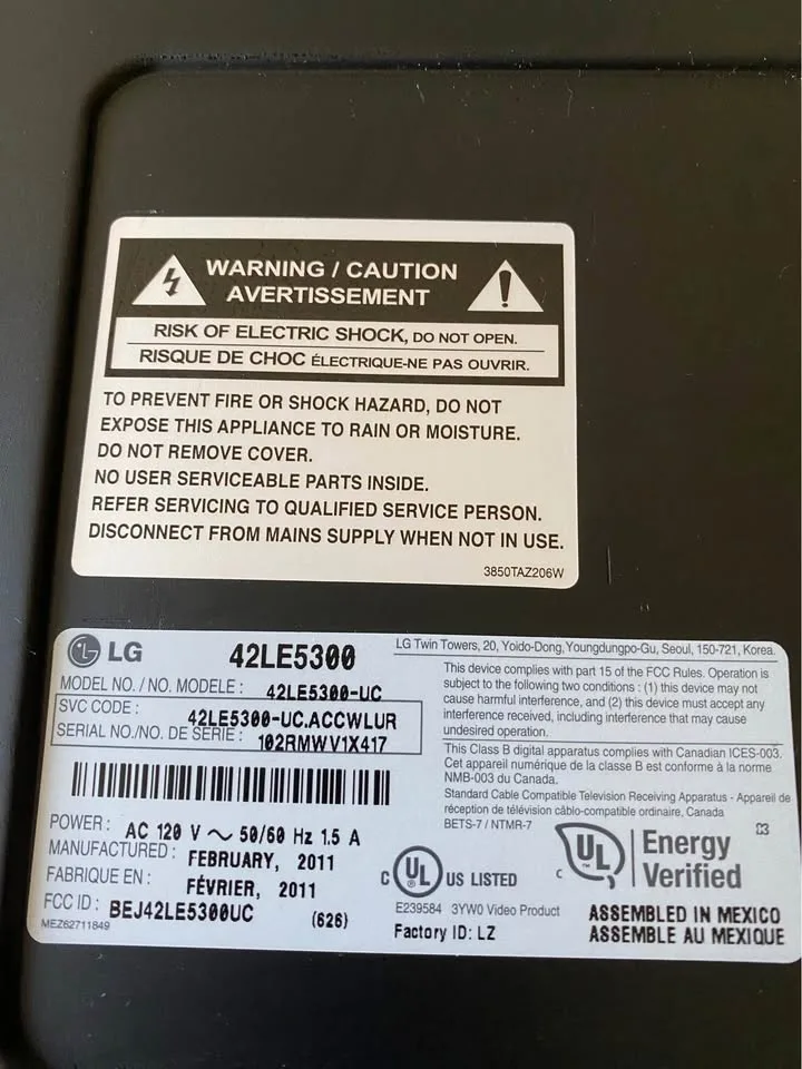 LG 42” inch Full HD 1080P LED TV image indicator(8)