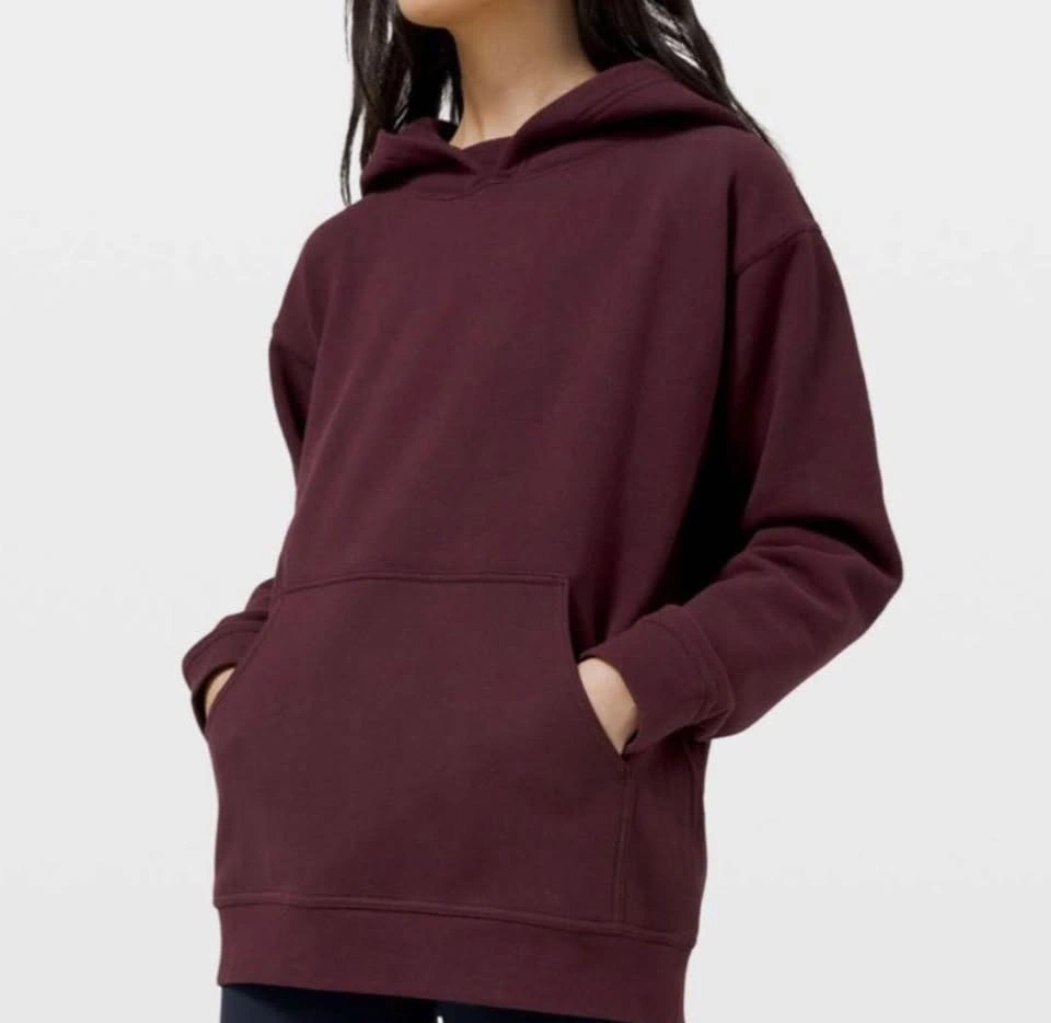 Women's Lululemon Burgundy Hoodie Sweatshirt Size 8 - photo 2