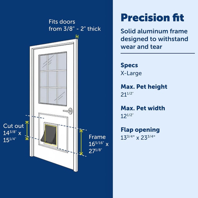 PetSafe Freedom Aluminum Dog Door - Extra Large (XL) - White - photo 3