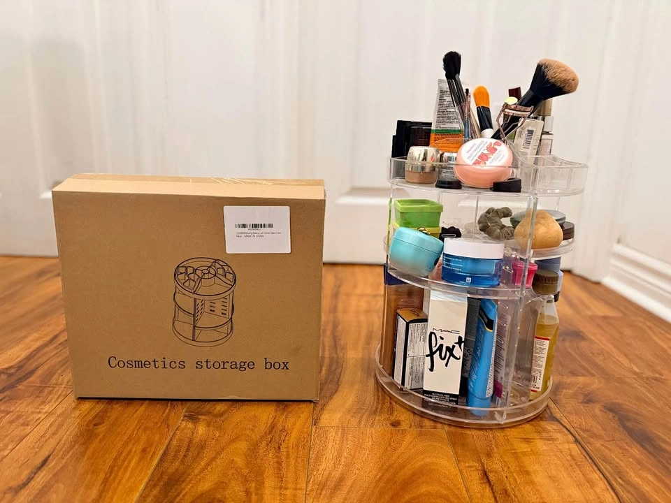 COOLBEAR 360 Degree Rotating Makeup Organizer