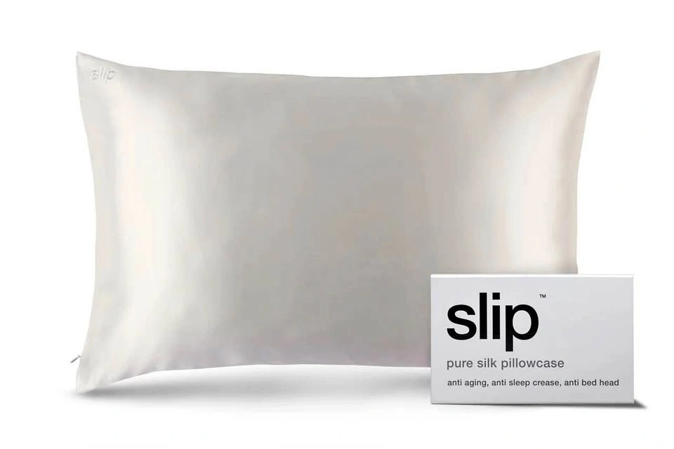 New Slip White 100% Silk Pillow Case