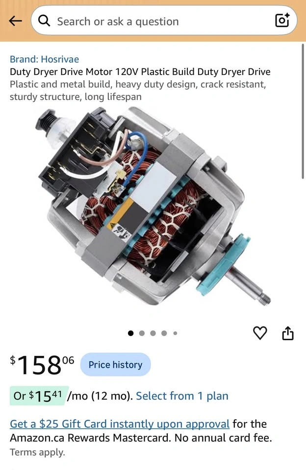 Duty Dryer Drive Motor 120V - photo 2