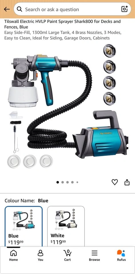 Tilswall Electric HVLP Paint Sprayer Shark800 - photo 2