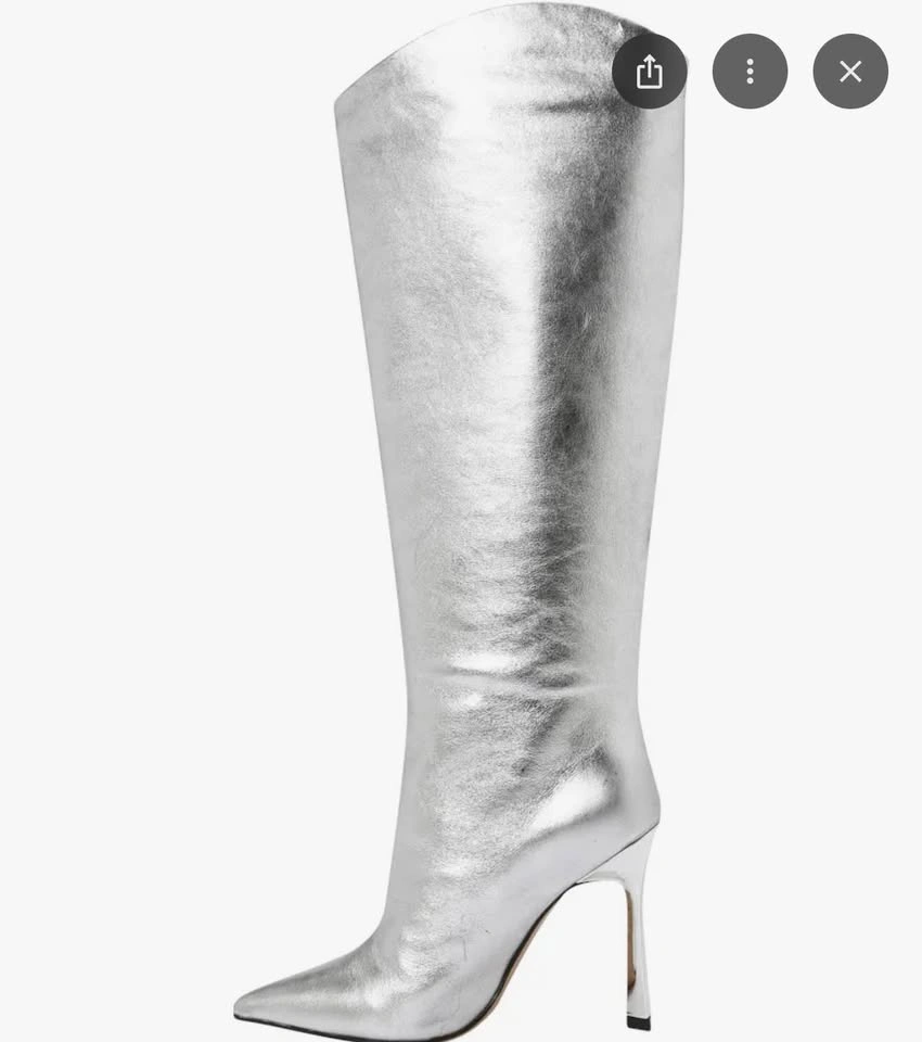 Aldo Devondra Silver Metallic Knee-High Boots - photo 5