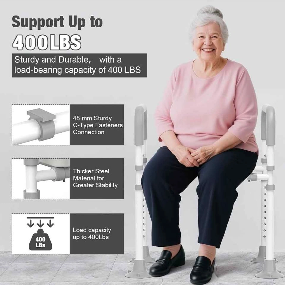 AOSUMWITHU Raised Toilet Seat with Handles - photo 4