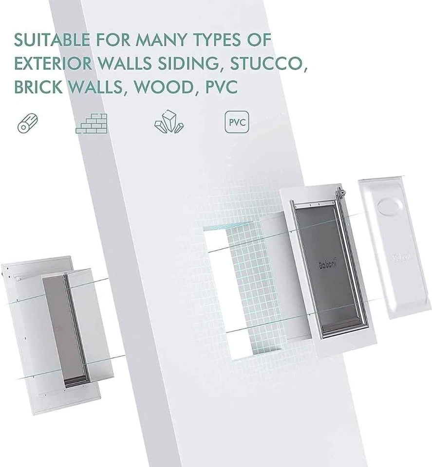 Baboni 3-Flaps Pet Door for Wall - photo 5