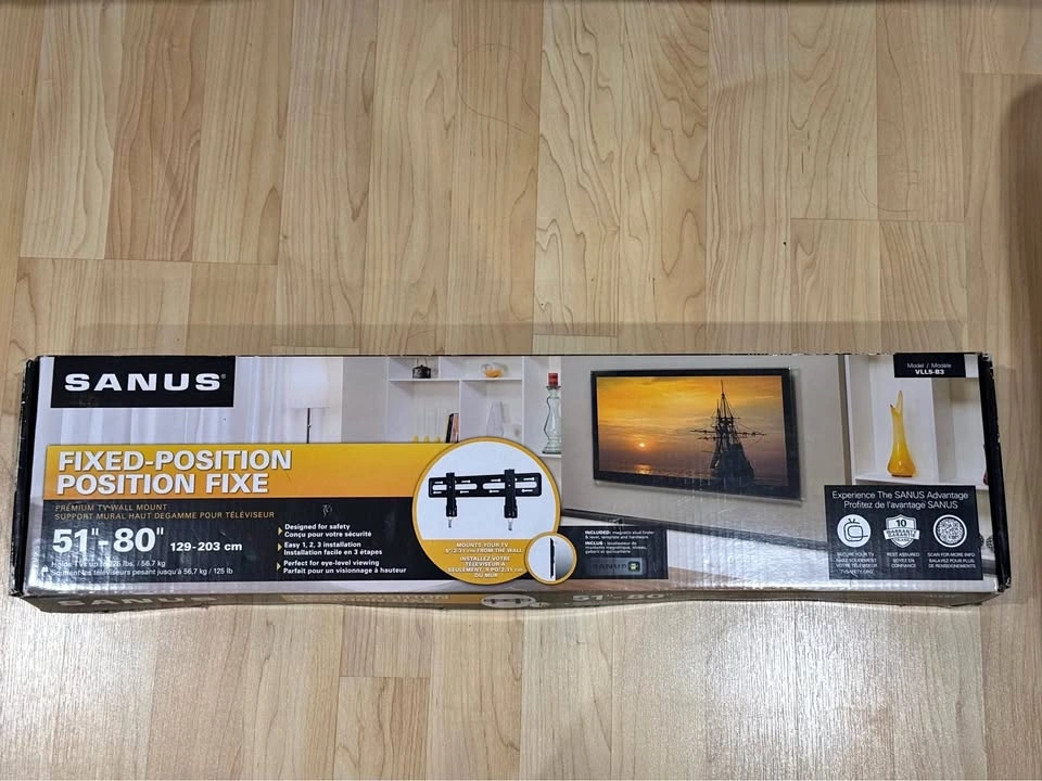 SANUS Fixed-Position TV Wall Mount – 51”–80” – Brand New