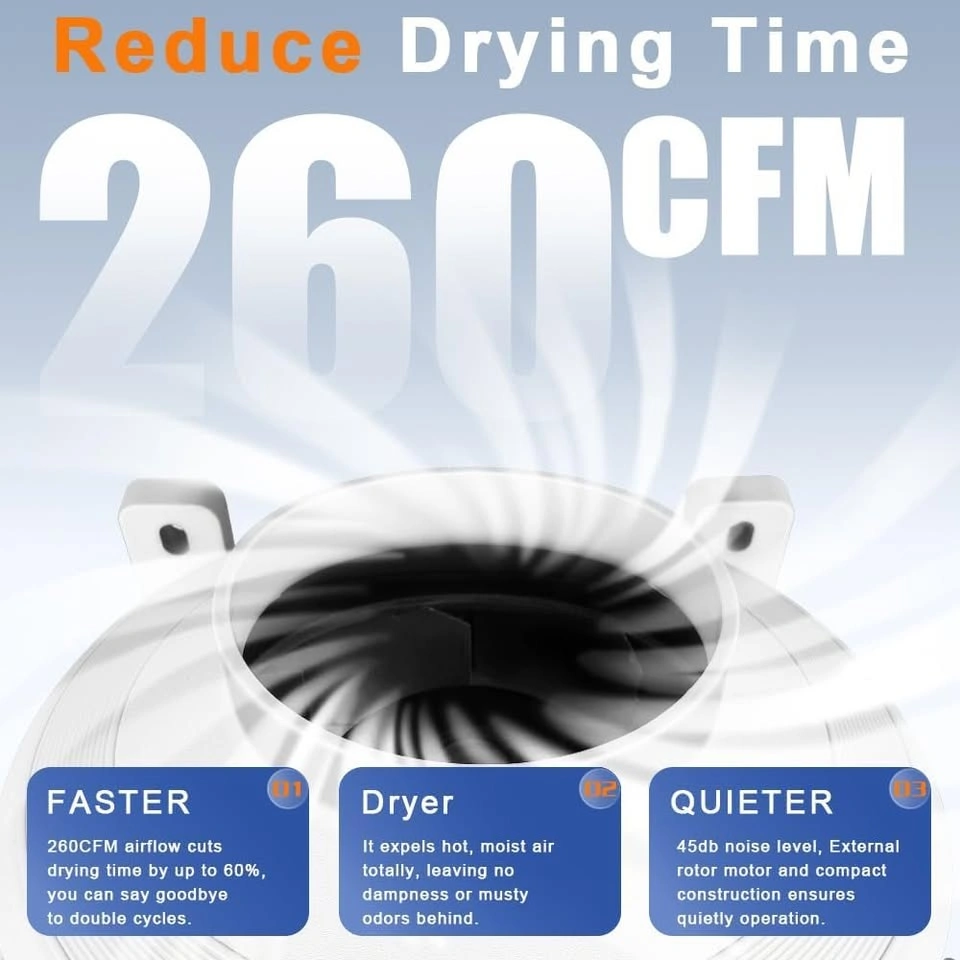 Midcvfrun Dryer Vent Booster Fan 4" Inline Exhaust - photo 3