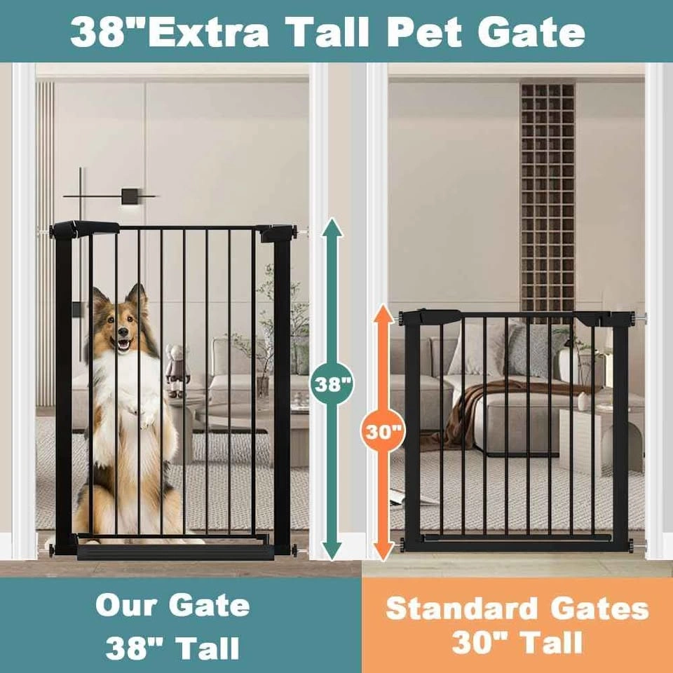 Fairy Baby W281 38-inch Extra-Tall Black Metal Safety Gate - photo 3