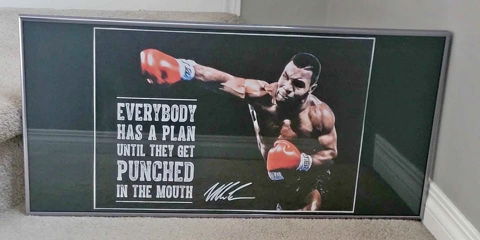 Mike Tyson Framed Quote Poster
