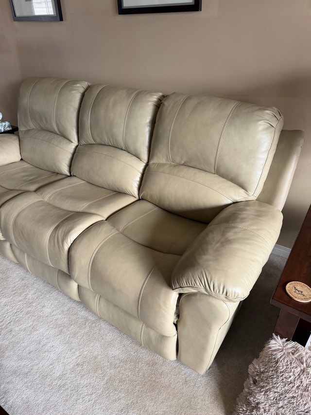genuine leather reclining sofa - photo 3