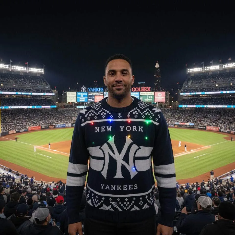 LED Light Up Yankees sweater size Small image indicator(3)