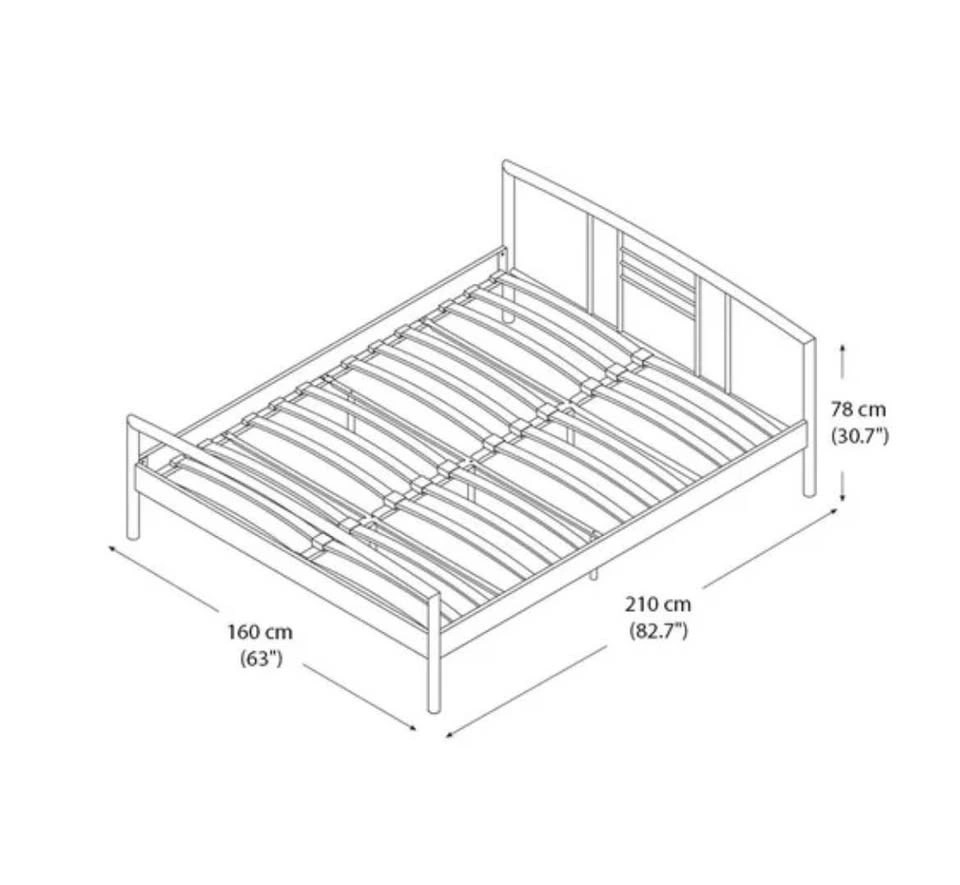 Queen size VAASA metal bed frame - photo 2