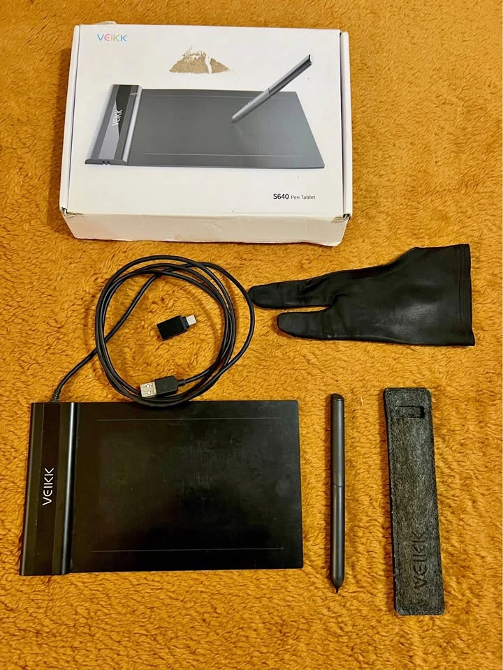 VEIKK S640 Digital Drawing Tablet with Pen – good Condition