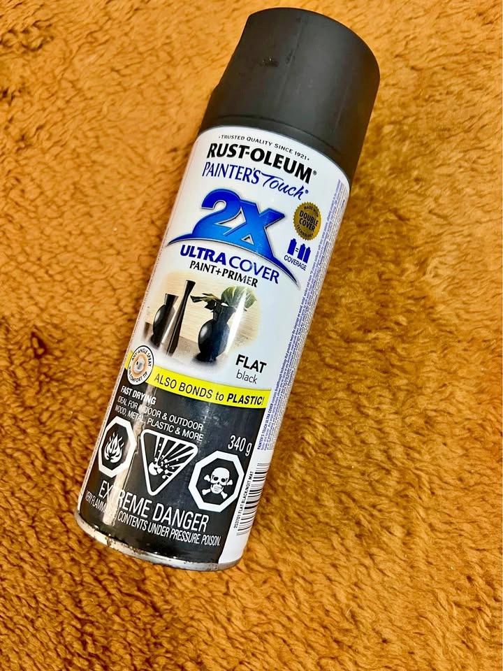 Rust-Oleum Flat Black Spray Paint – Used Once