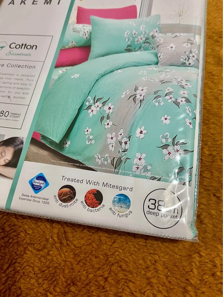 Brand New Akemi 100% Cotton Bedsheet Set (Unopened) - photo 3