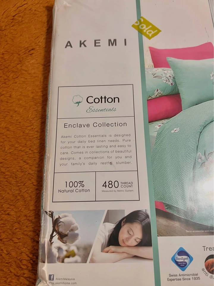 Brand New Akemi 100% Cotton Bedsheet Set (Unopened) - photo 4