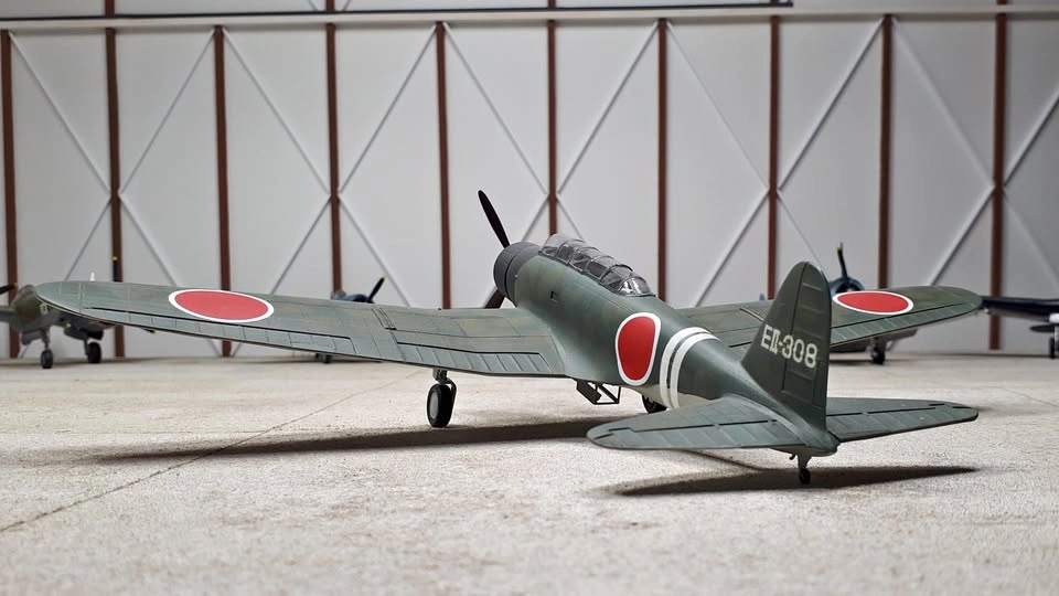 Completed 1/48th scale B5N2 Kate plastic model aircraft
