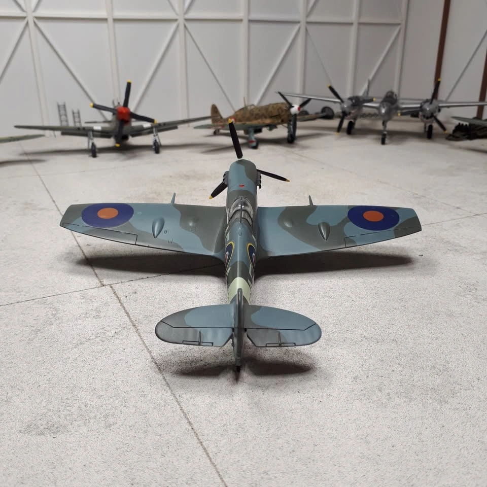 Completed 1/48th scale Spitfire Mk.V plastic model aircraft - photo 4